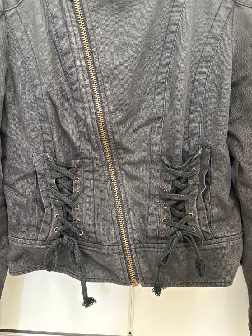 ブラックデニム スジャケット y2k 00s