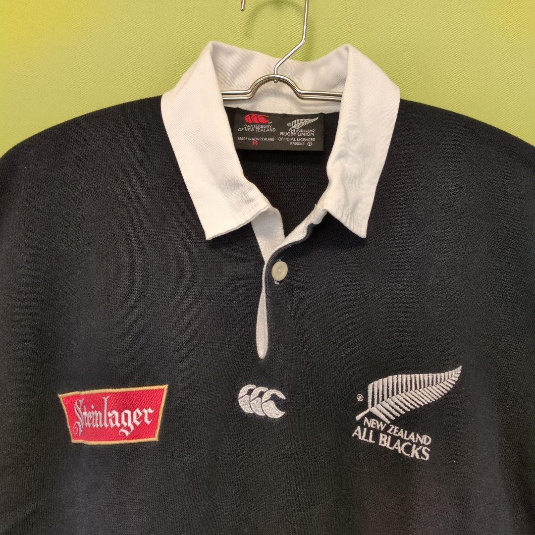 オールブラックス　90'S　カンタベリー　半袖ラガーシャツ　M