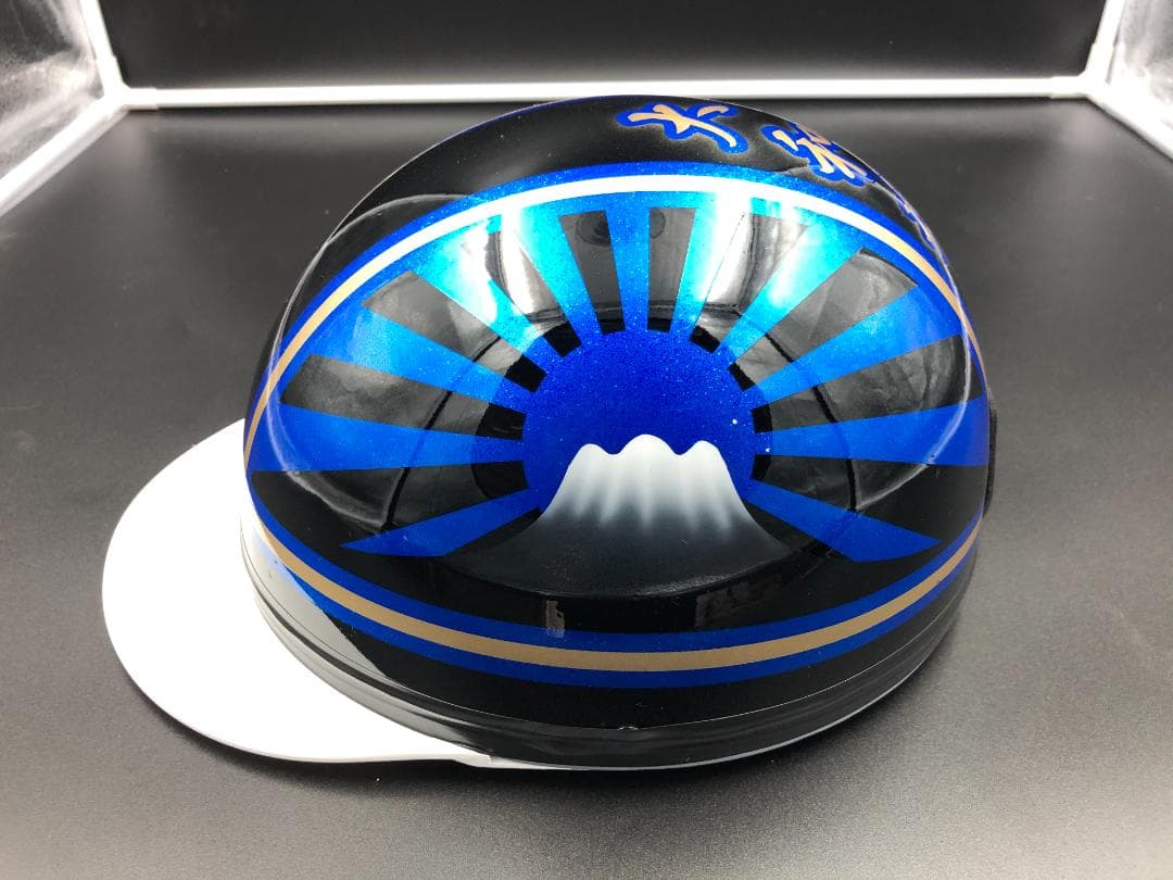 コルク半　カスタム　富士日章　三つボタン　黒青　ラメ　高級クリヤ送料無料