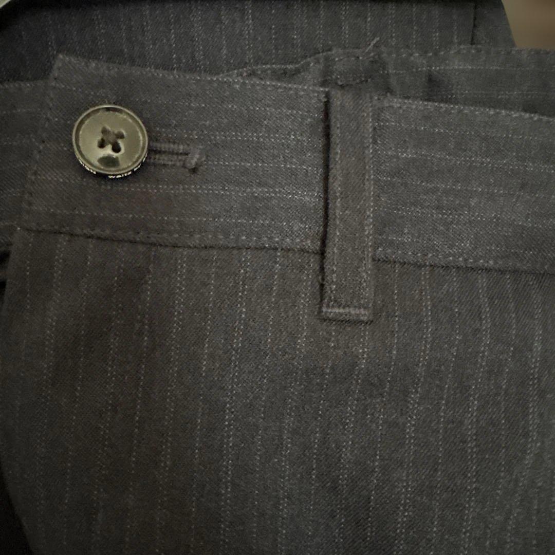 BEAMS EDSIGN紺色ストライプ スーツ(160cm)ワイシャツネクタイ付