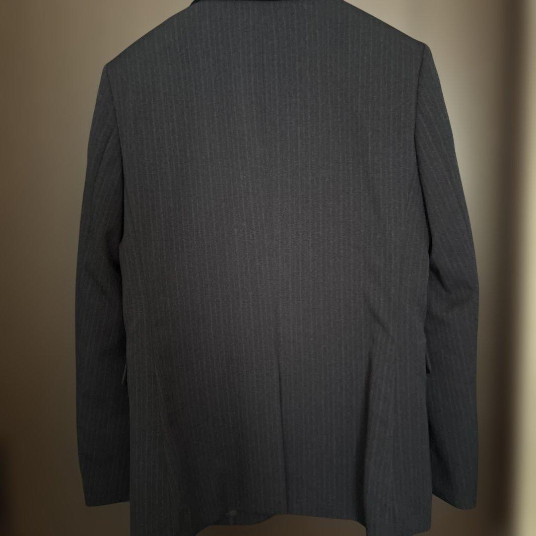 BEAMS EDSIGN紺色ストライプ スーツ(160cm)ワイシャツネクタイ付