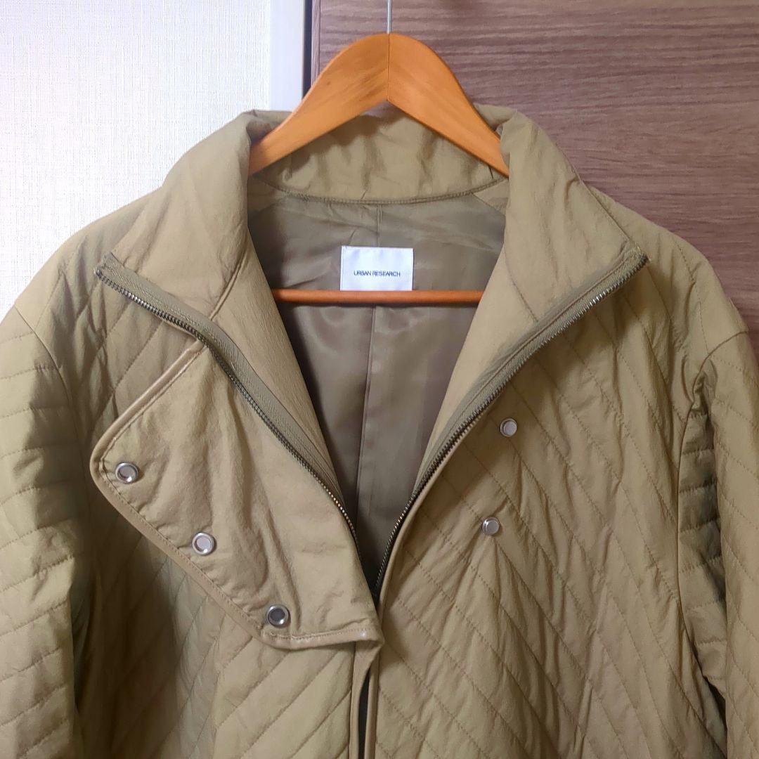 URBAN RESEARCH スタンドカラーキルティングロングコート
