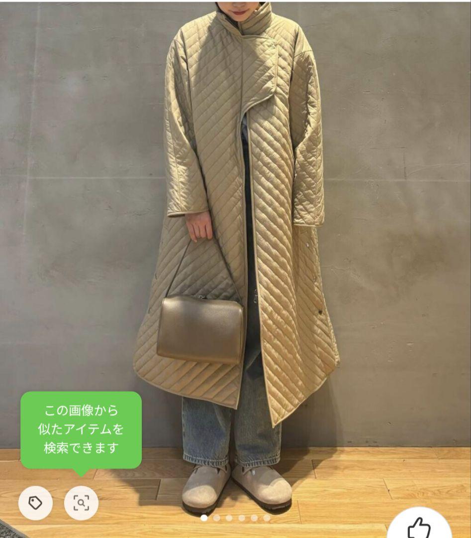 URBAN RESEARCH スタンドカラーキルティングロングコート