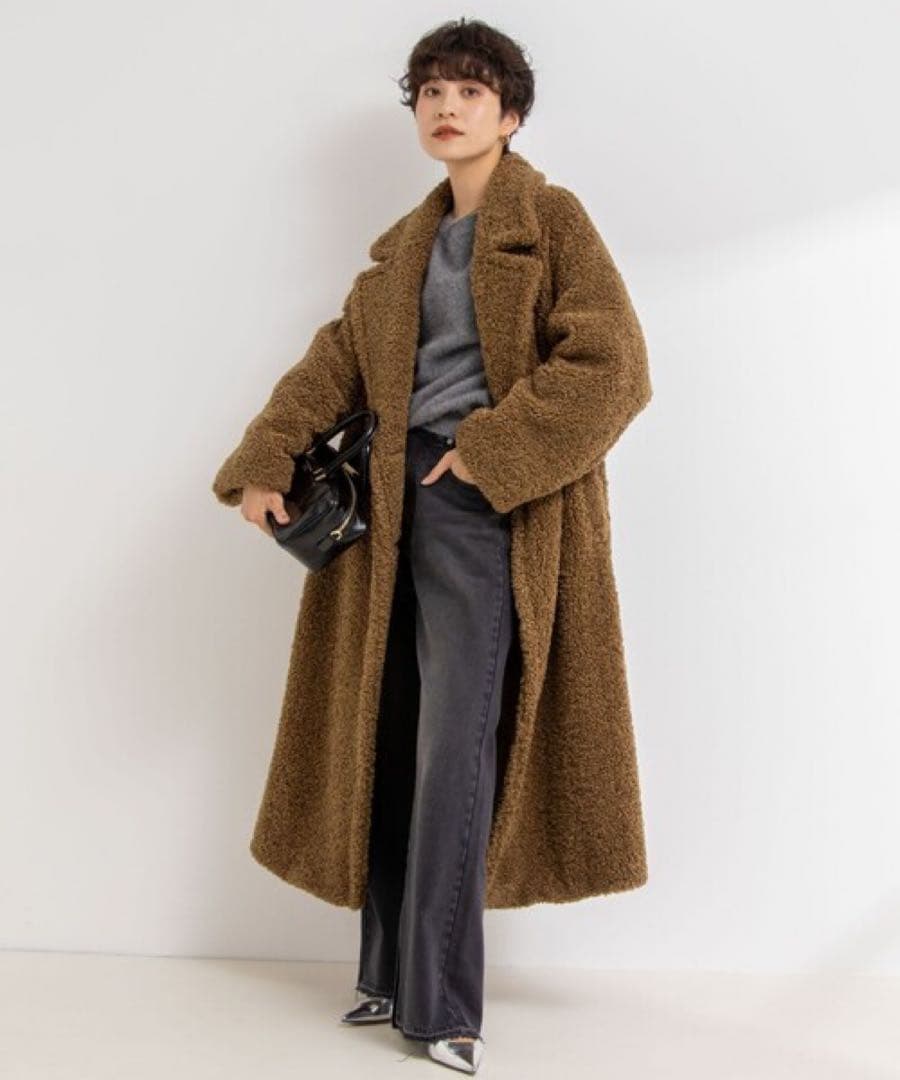 NOLLY'S テディファー ロングコート