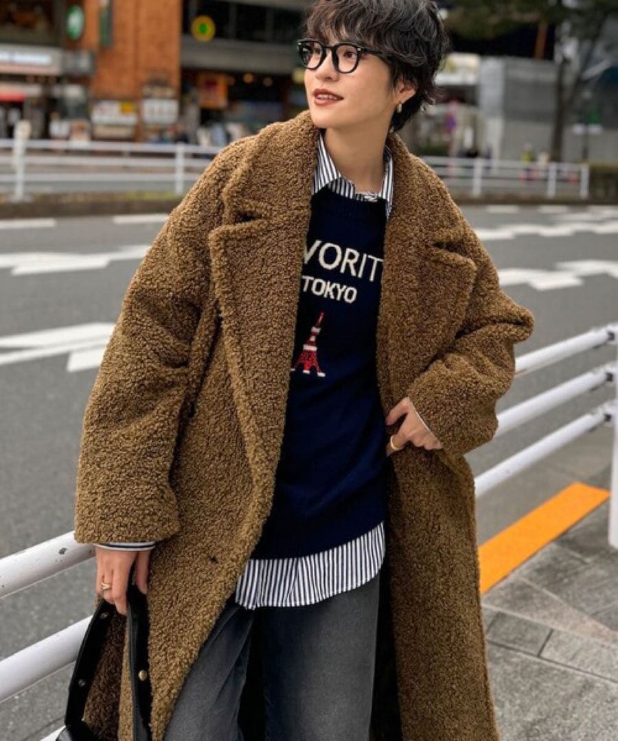 NOLLY'S テディファー ロングコート