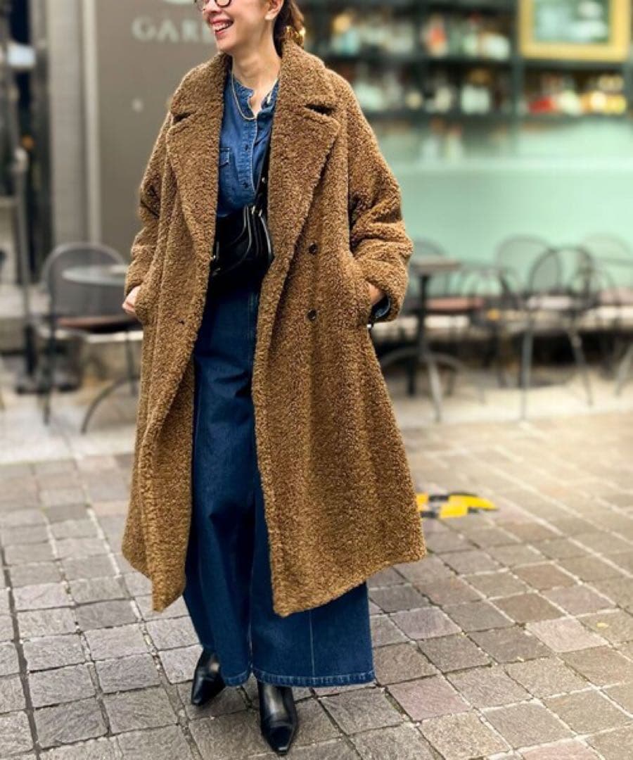 NOLLY'S テディファー ロングコート