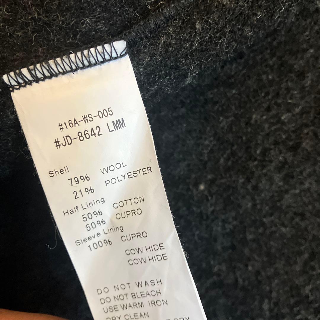 ダントン　ウールモッサ　コート　メンズ　新品　S 36 チャコールグレー