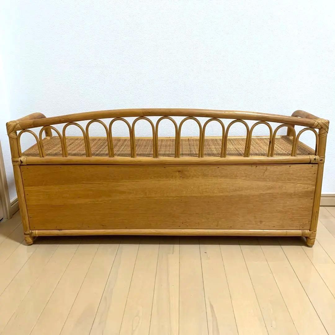 籐　ラタン 製　サイドボードチェスト ヴィンテージ 古家具　横幅108cm