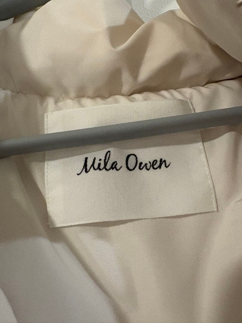 Mila Owen ミラオーウェン フード付きパテッドフレンチダウンベスト