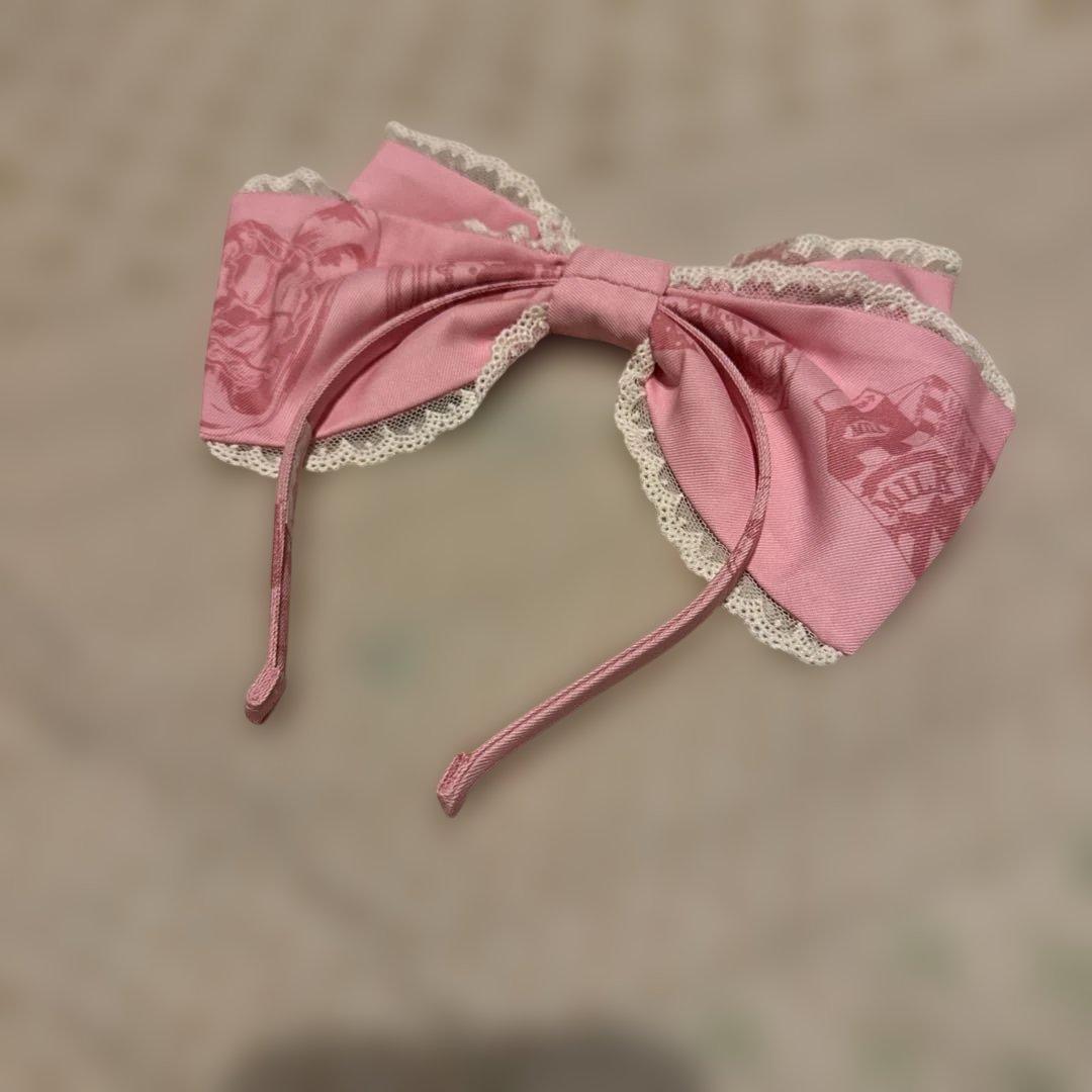 Honey Cake切替ジャンパースカート　カチューシャ　ピンク　セット