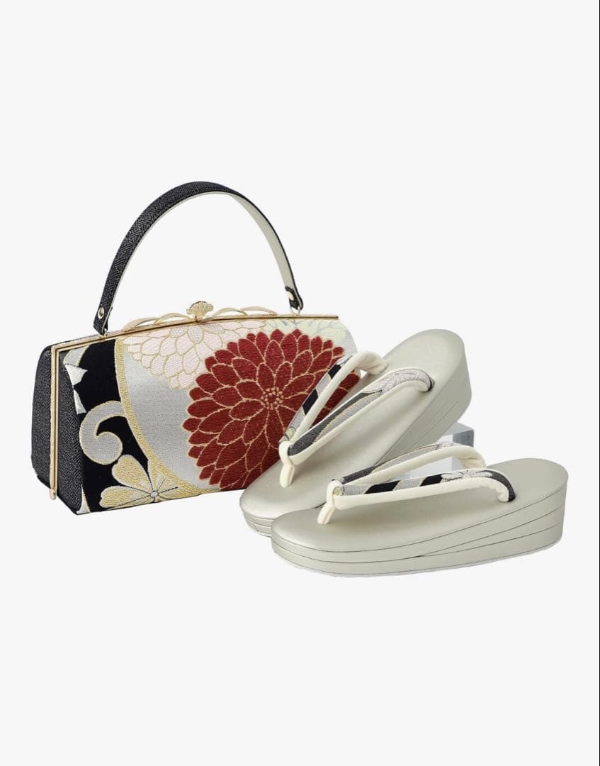 正絹帯地草履バックセット　Fサイズ 草履