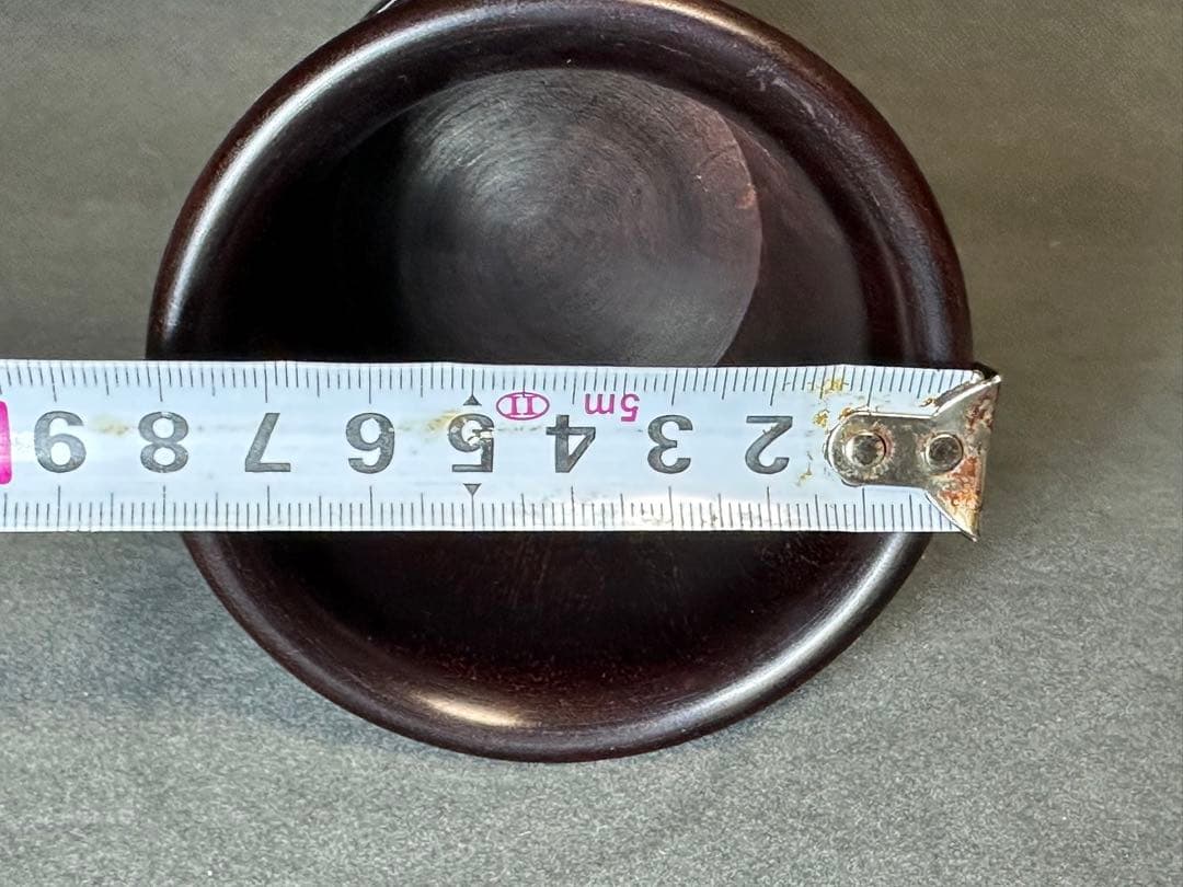 唐木　紫檀　筆筒　ペン立て　木彫り　無垢　　文房具　骨董　木製　置物　骨董