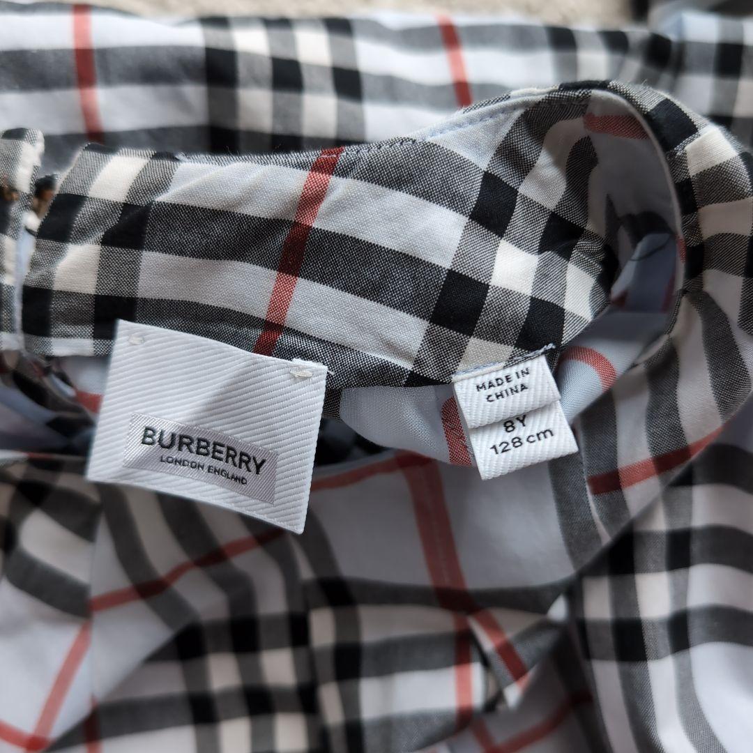 BURBERRYチェック柄 半袖ワンピース8Y