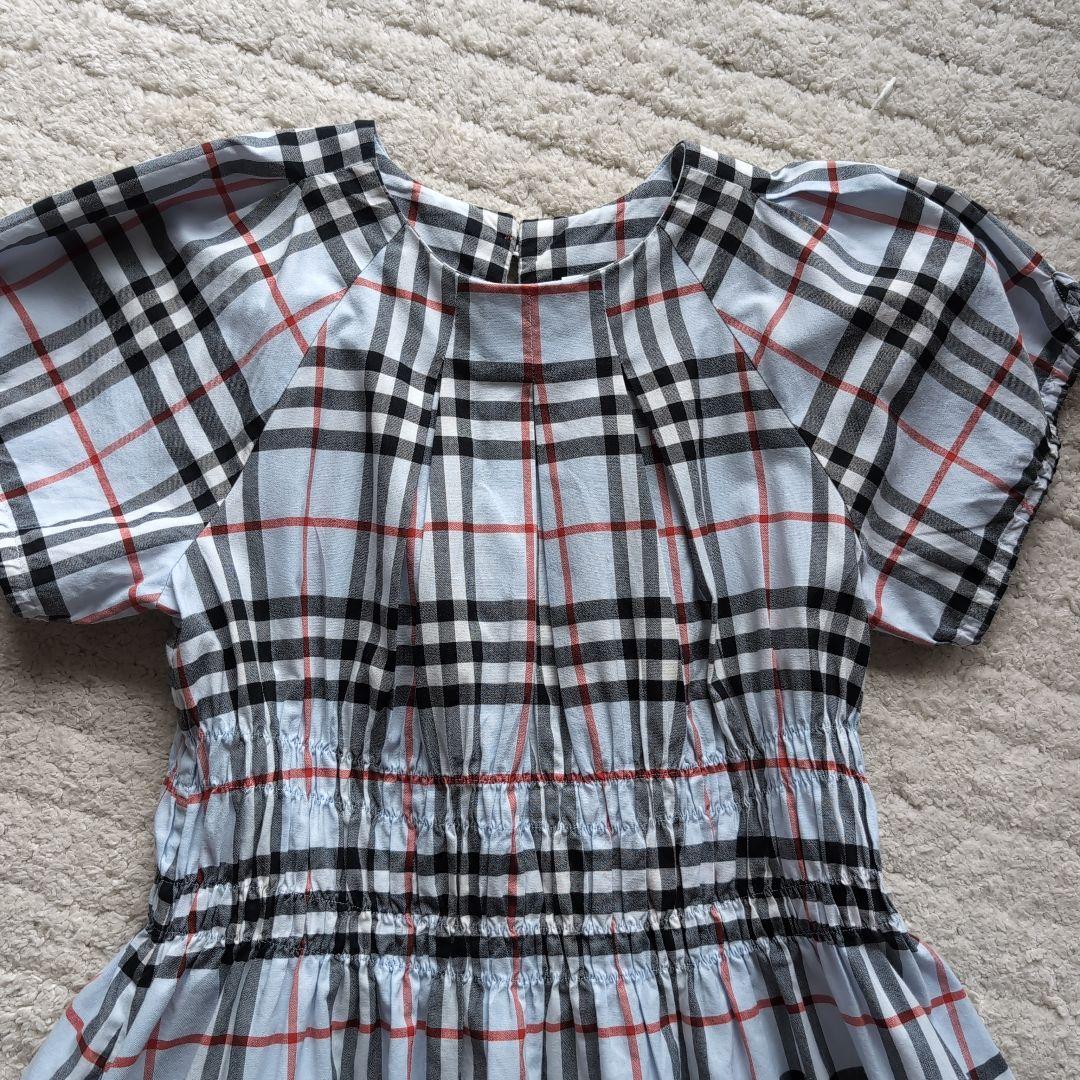 BURBERRYチェック柄 半袖ワンピース8Y