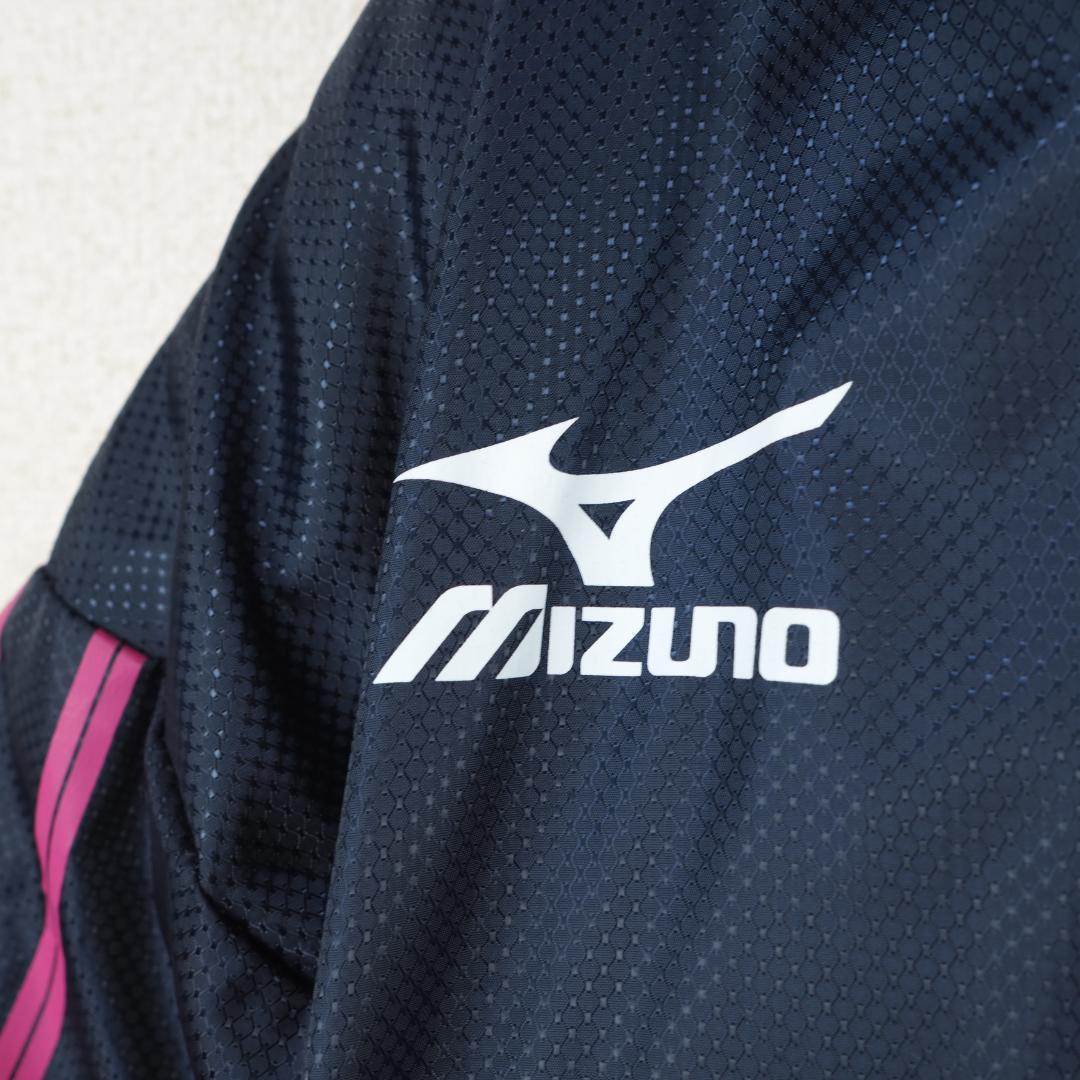 G8446*MIZUNO ミズノ☆ワンポイント☆ベンチコート☆紺ネイビー☆F