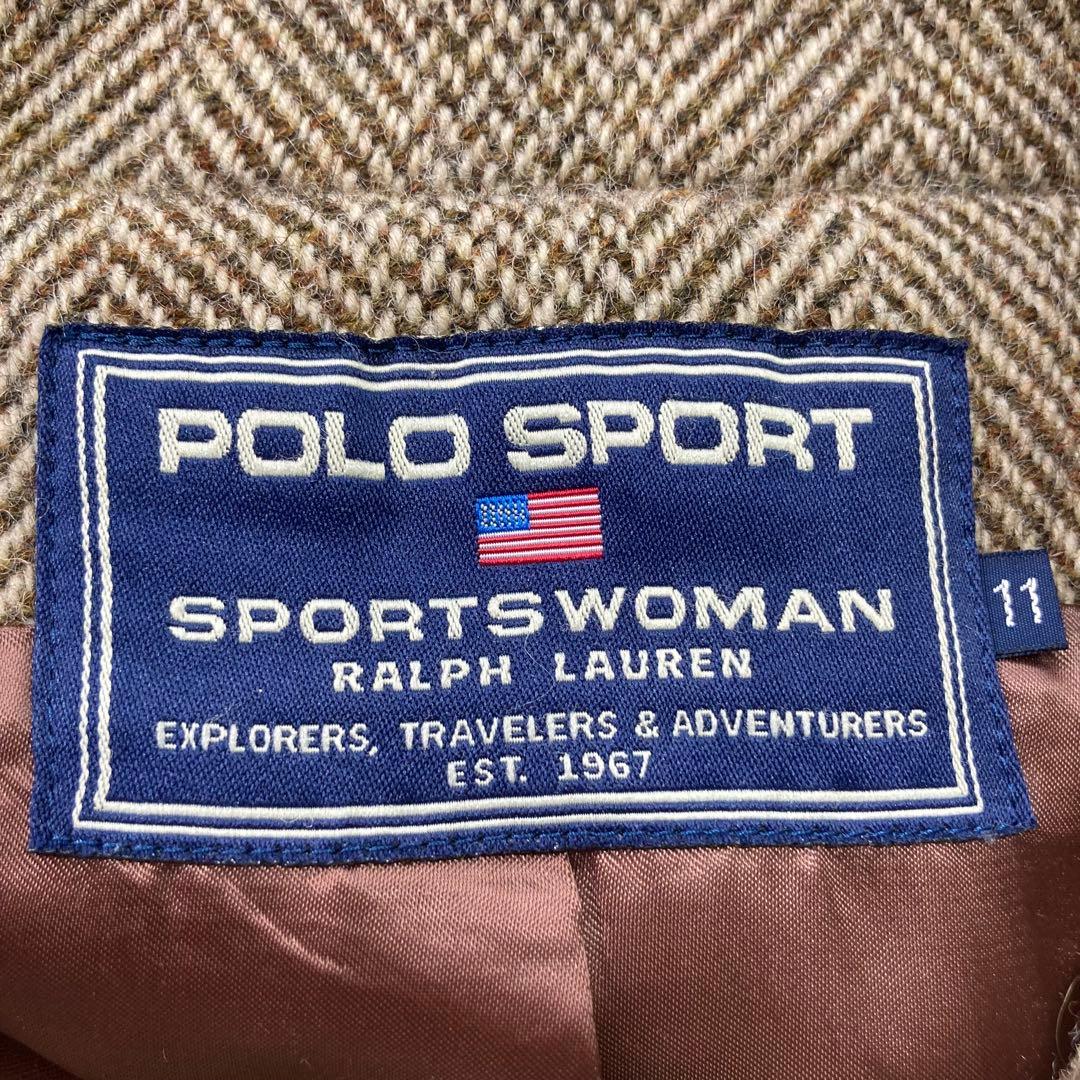 レディース POLO SPORT ラルフローレン ヘリンボーン ウールコート