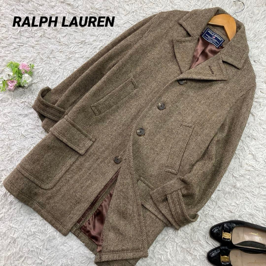 レディース POLO SPORT ラルフローレン ヘリンボーン ウールコート