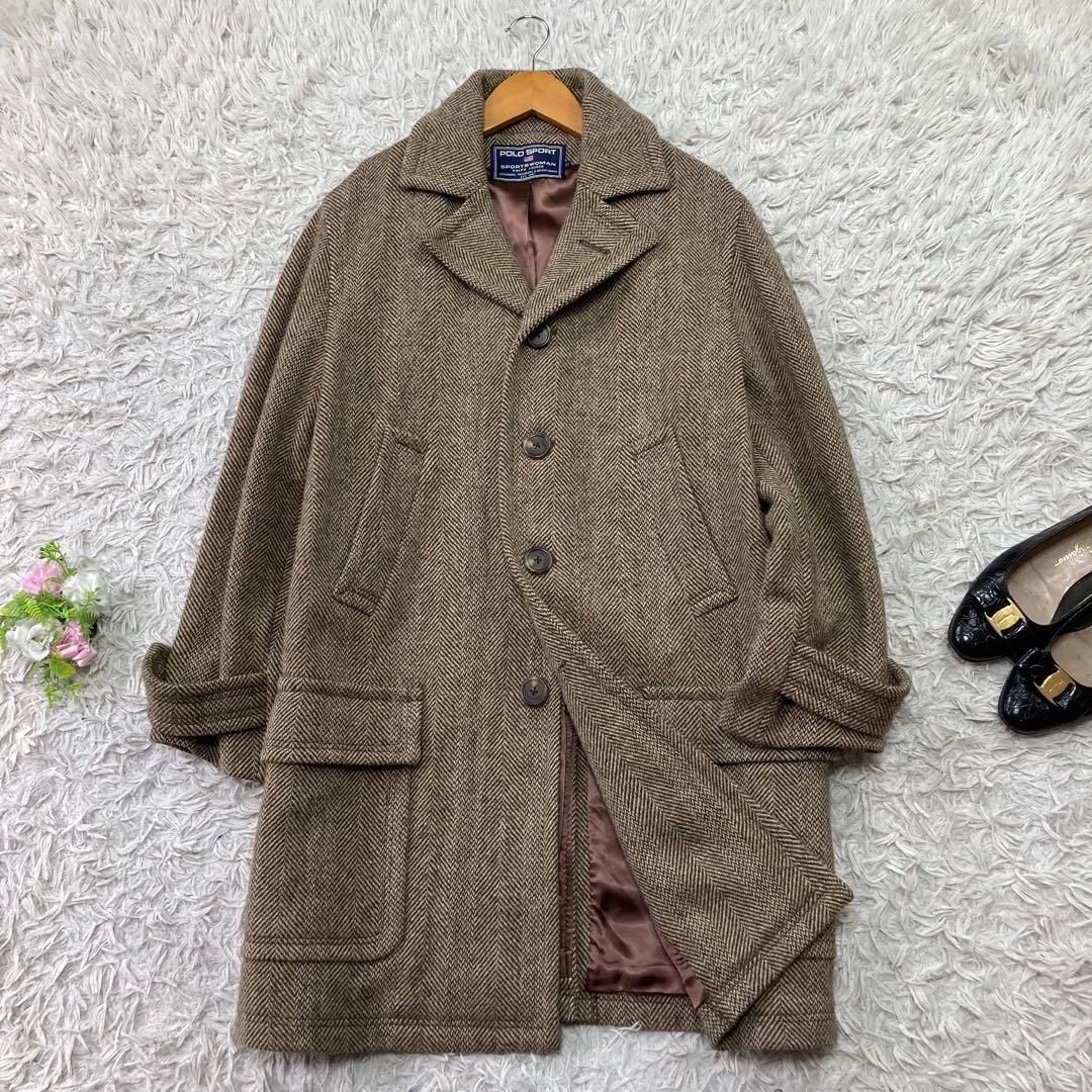 レディース POLO SPORT ラルフローレン ヘリンボーン ウールコート
