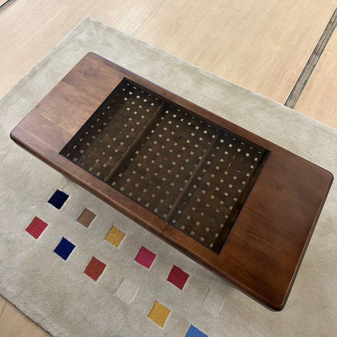 かおりん 新品☆センターテーブル リビングテーブル ガラステーブル 木製