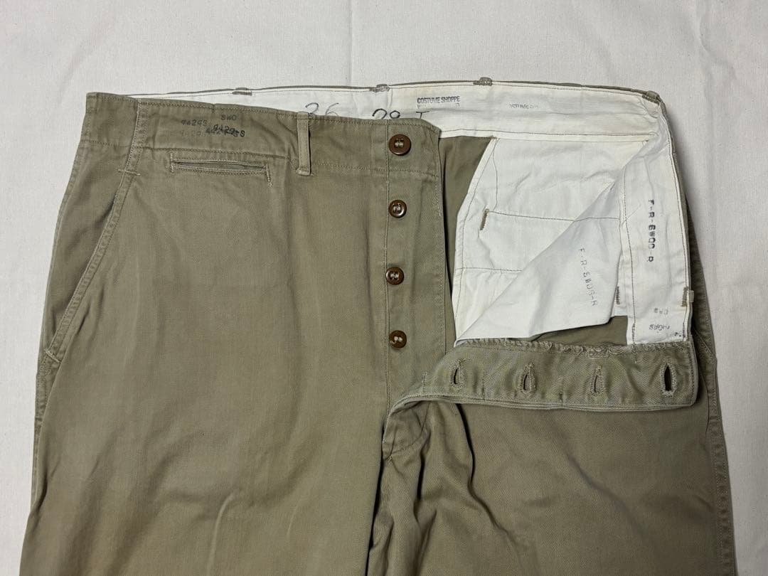 40’sオリジナル 45カーキ U.S.ARMY M45 両玉縁 尿素ボタン