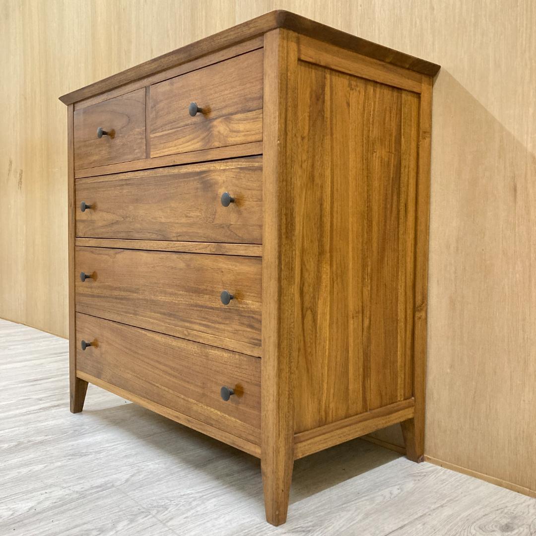 ４段チェスト　チーク　アジアン　無垢　整理箪笥