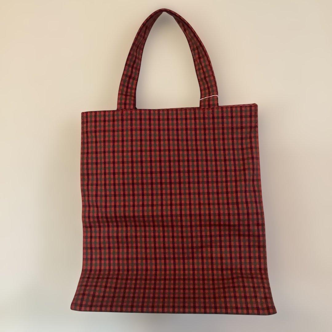 【新品タグ付き】　familiar チェック柄トートバッグ