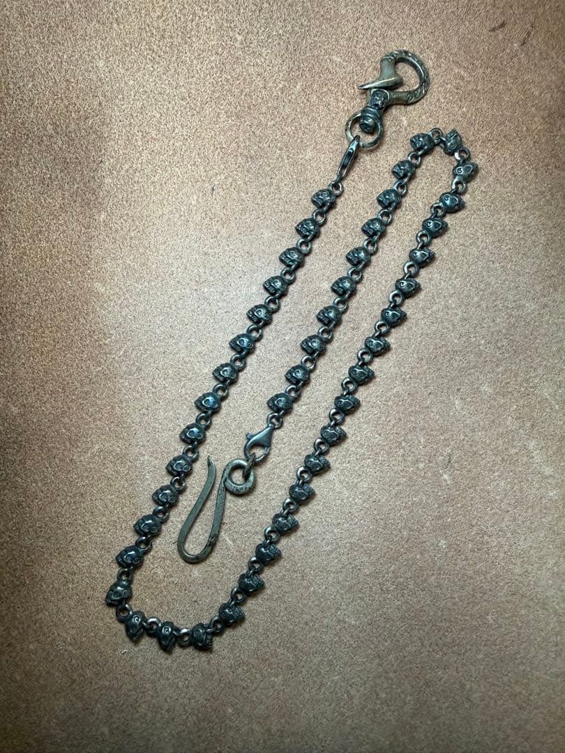 DEAL DESIGN スカルモチーフ ウォレットチェーン SV925