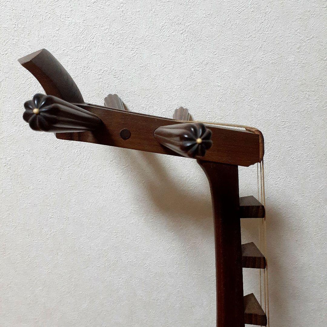 百*花様 筑前琵琶／四弦五柱／撥・大正時代の楽譜？あり／超レア