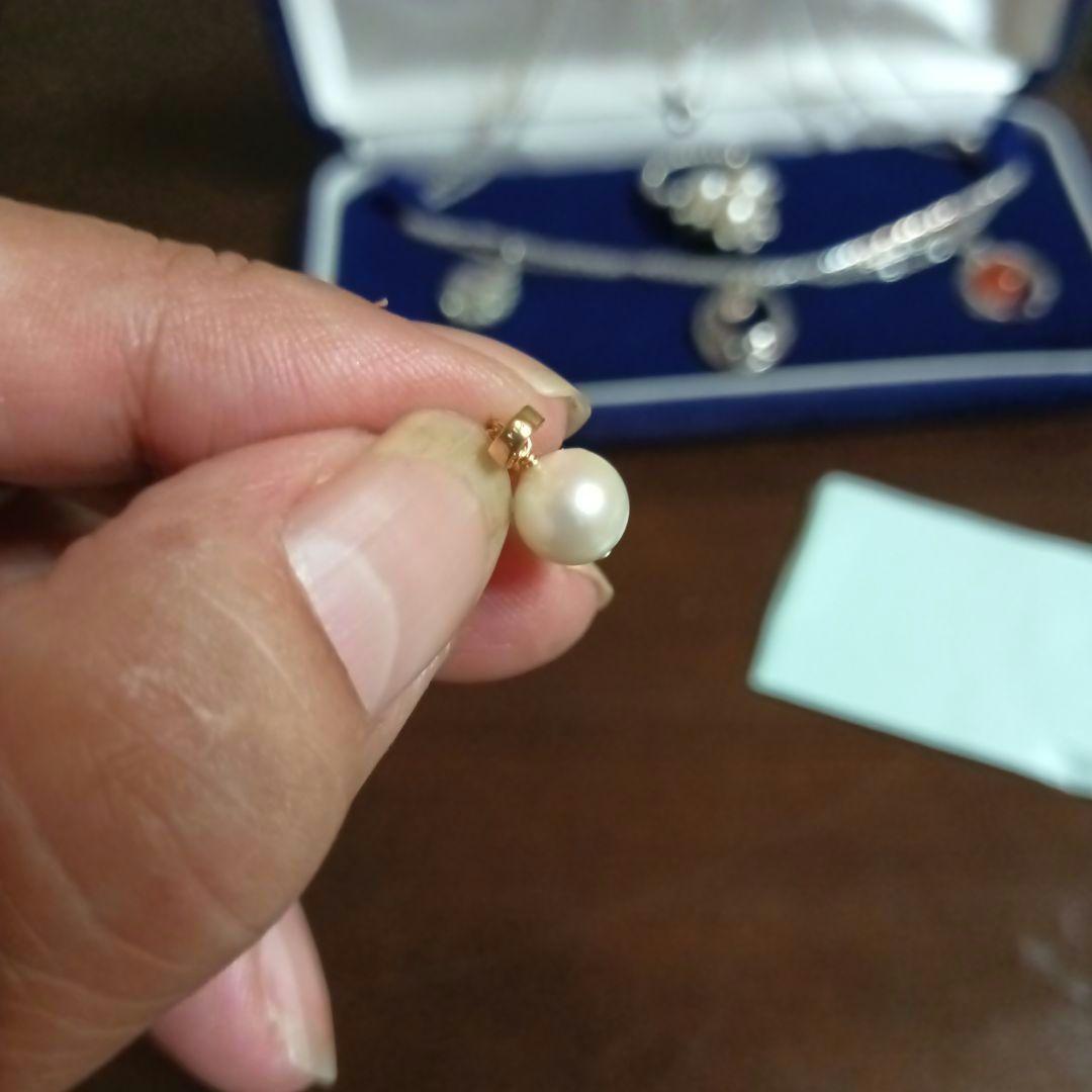 遺品生前整理アクセサリー纏め K18パール、ブルートパース14Kリングプレゼント