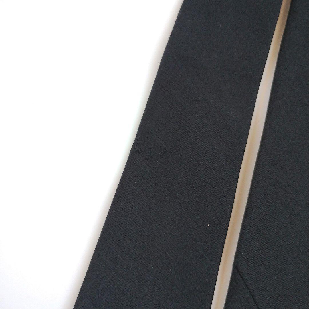 【イタリア製】グッチ ナロータイ ブラック 無地 インターロッキング 高級