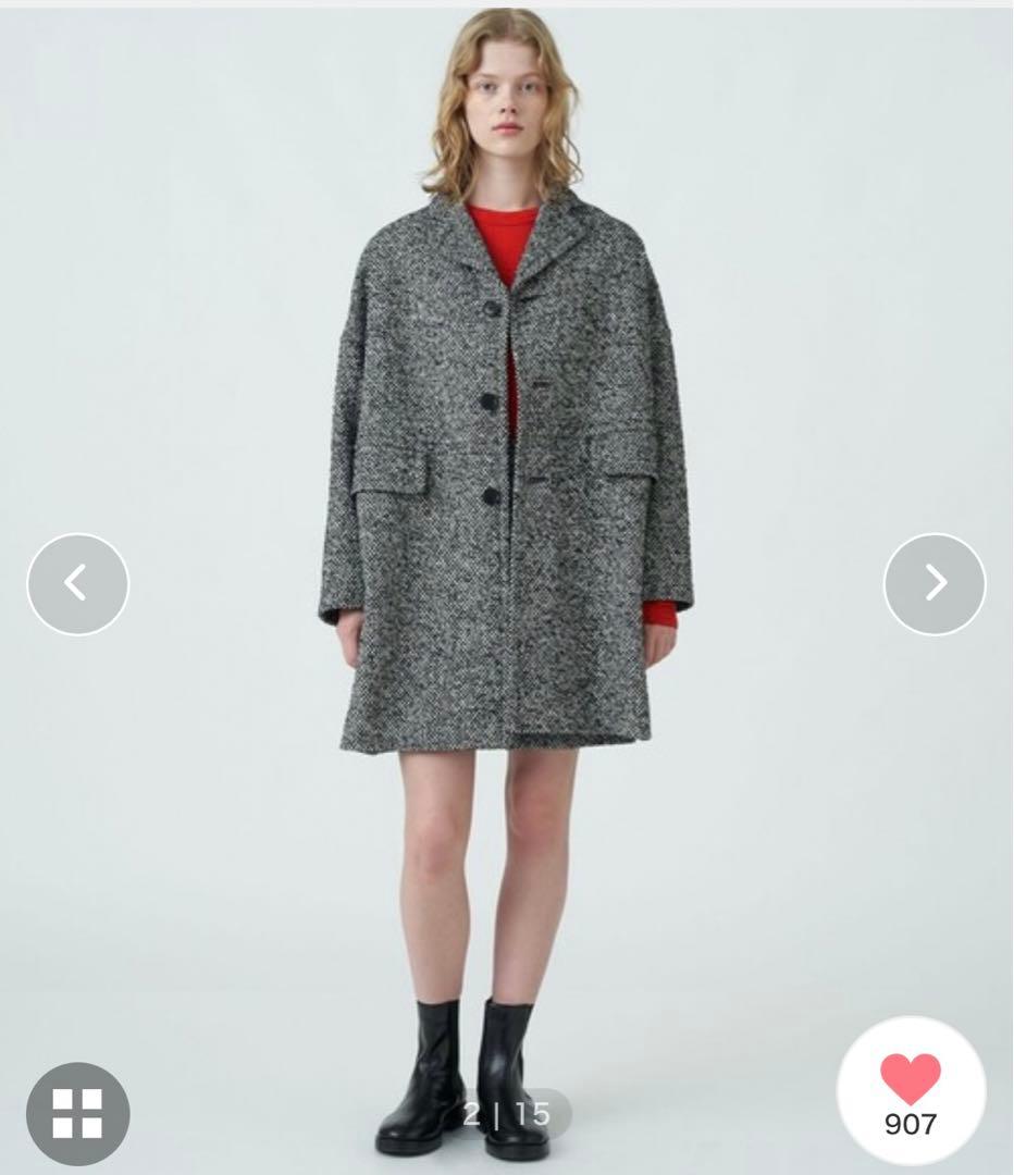 トゥモローランド　マカフィー　ブロークンツイード オーバーサイズドコート