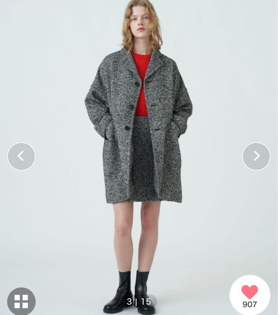 トゥモローランド　マカフィー　ブロークンツイード オーバーサイズドコート