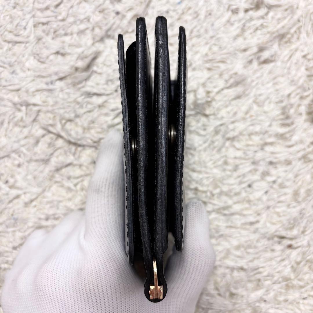 極美品✨Roter マネークリップ　ゴールド金具　レザー　ブラック　2つ折り財布