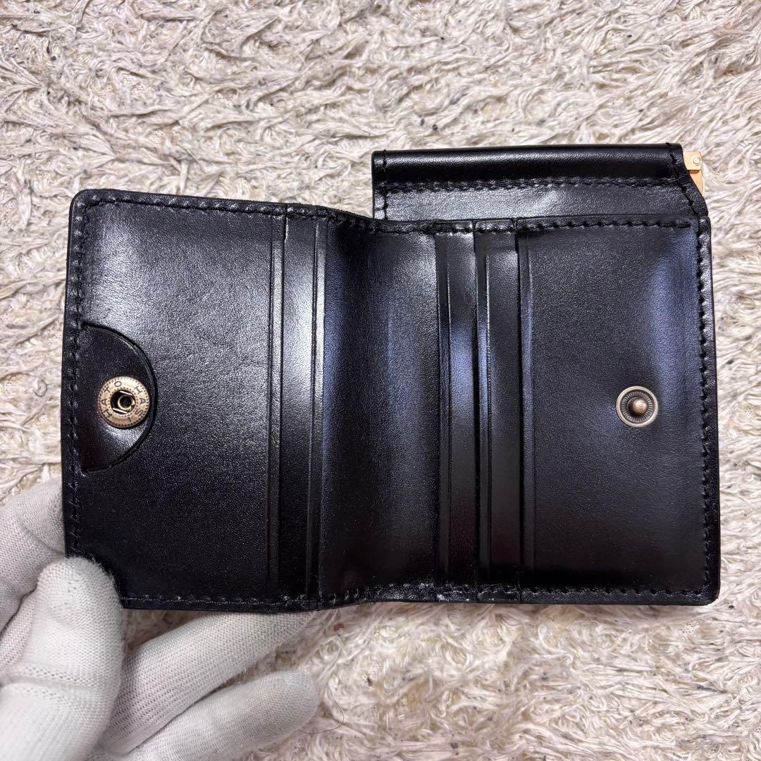 極美品✨Roter マネークリップ　ゴールド金具　レザー　ブラック　2つ折り財布