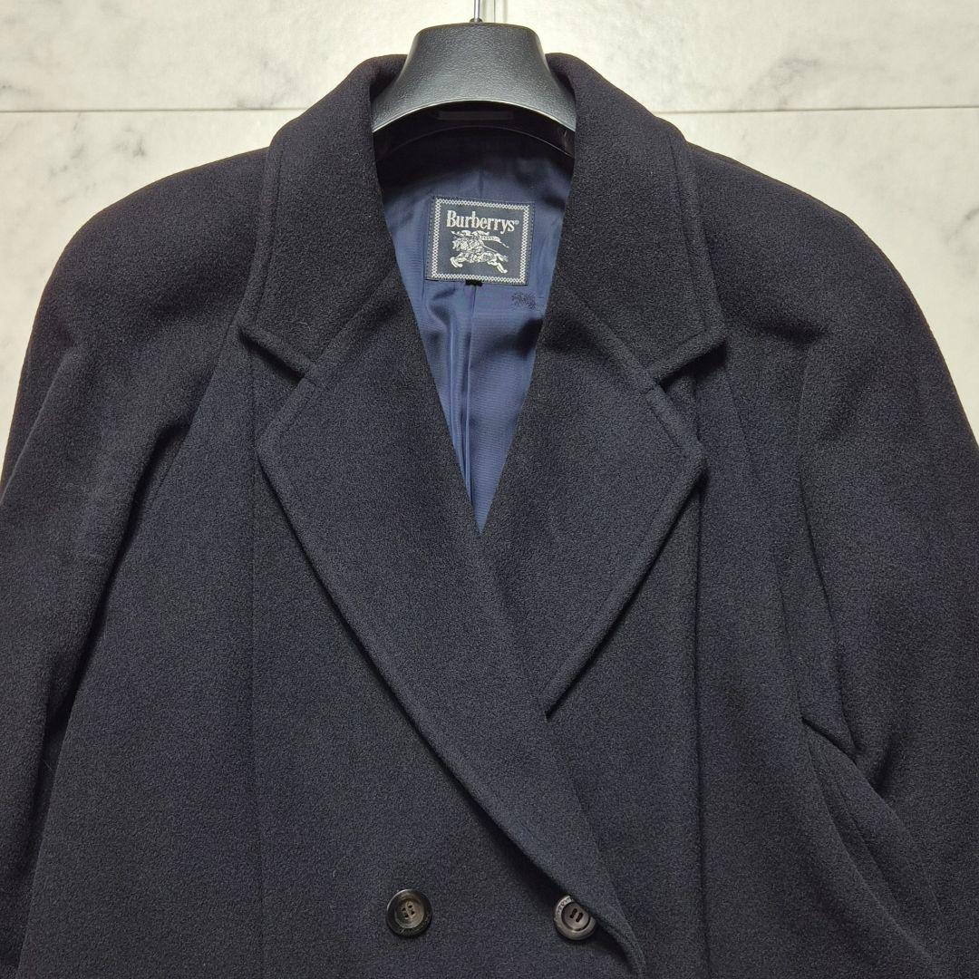 【美品】バーバリー カシミヤ100％ ダブルチェスターコート M