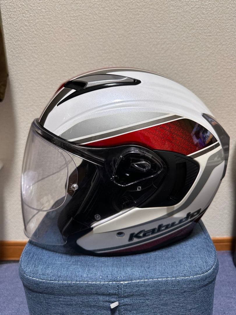 Kabuto エクシード　optionシールド付　赤/白　Mサイズ