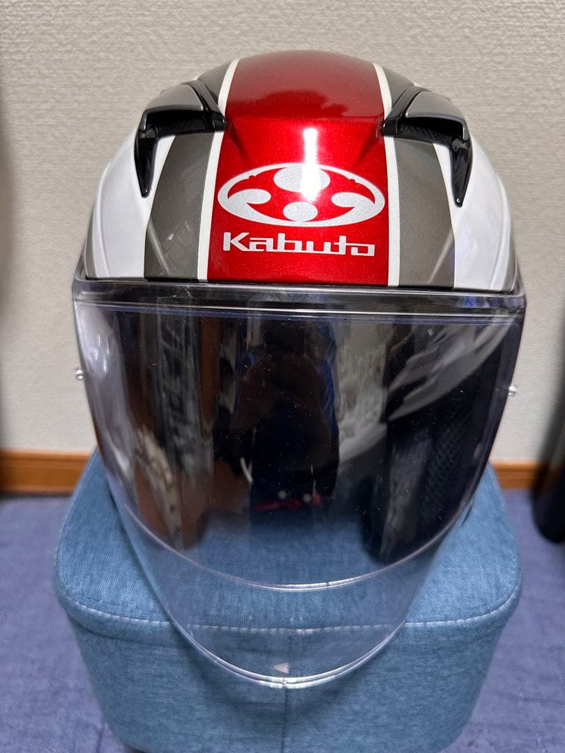 Kabuto エクシード　optionシールド付　赤/白　Mサイズ