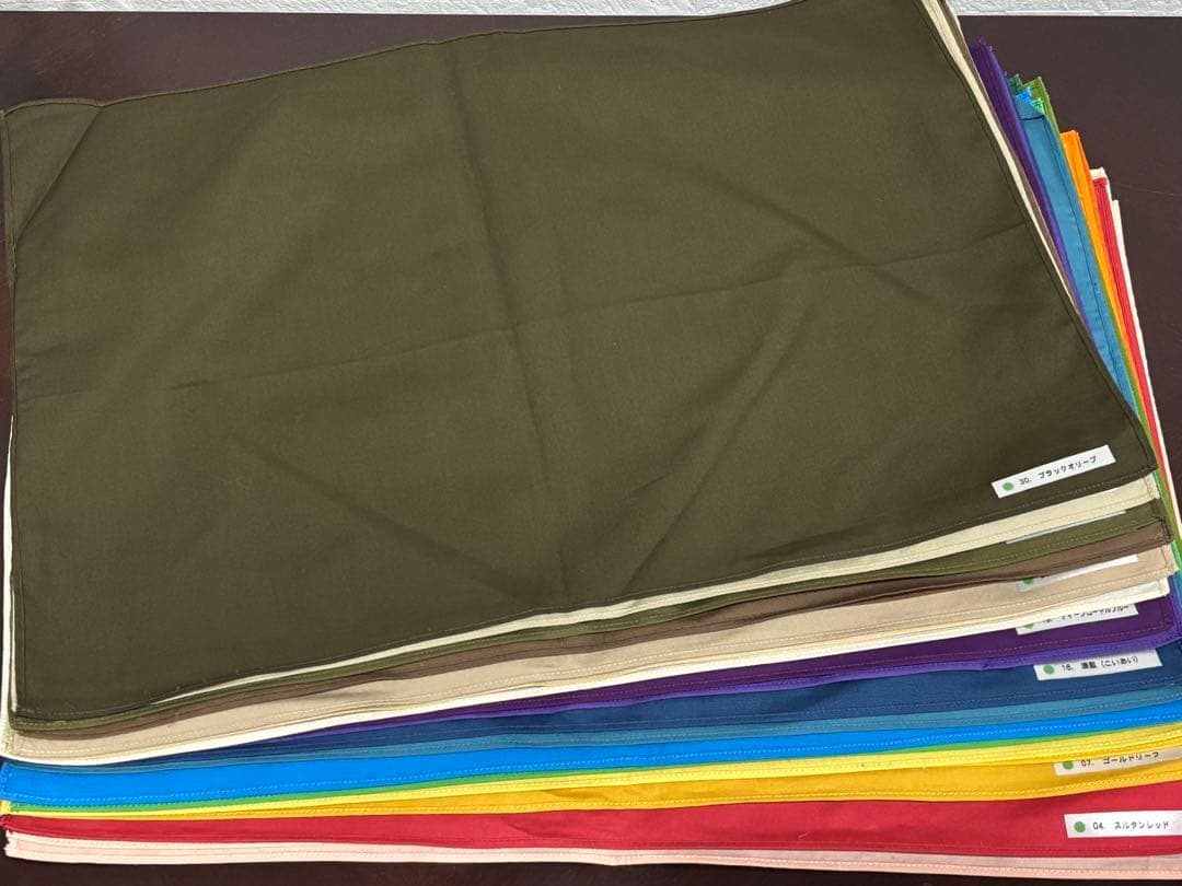 【色名付き】パーソナルカラードレープ120色【縁縫製済のプロ仕様】