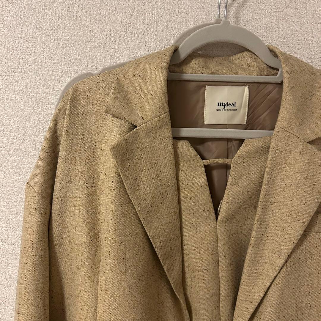 ジャケット・アウター spring tweed over jacket mini onepiece