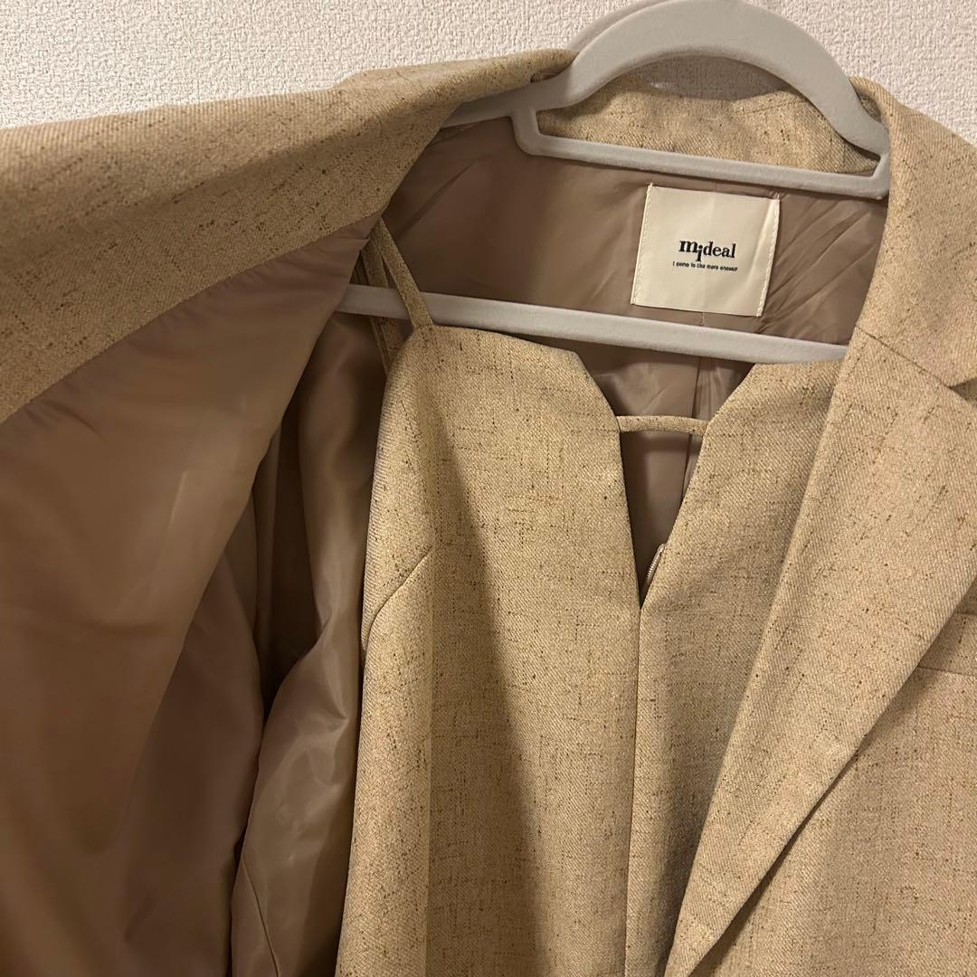 ジャケット・アウター spring tweed over jacket mini onepiece