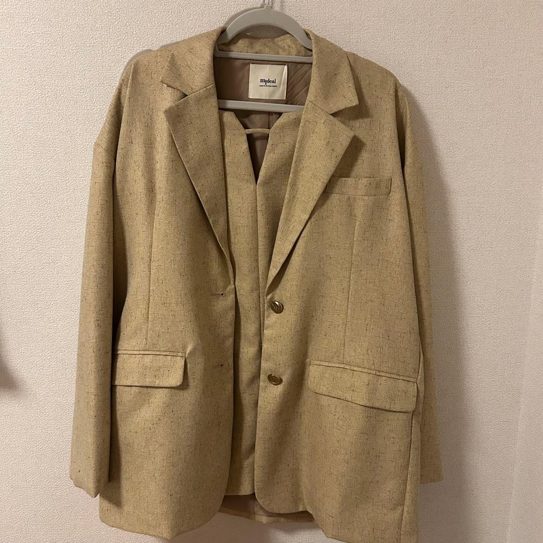 ジャケット・アウター spring tweed over jacket mini onepiece