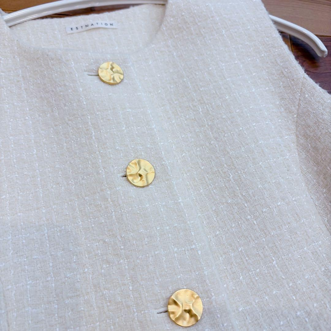 【新品未使用】エストネーション　ツイードジレ