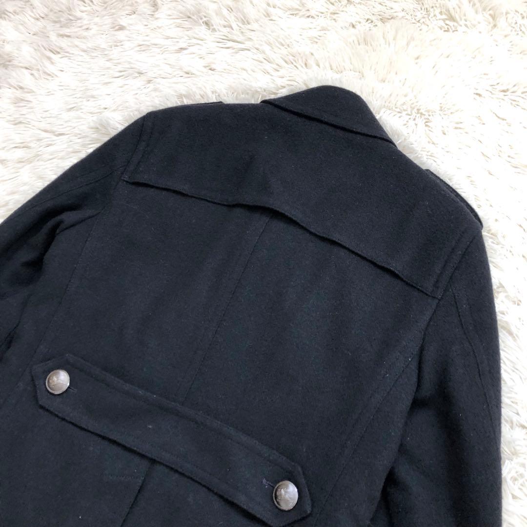 圧巻✨人気モデル　バーバリーブラックレーベル　ナポレオンコート　ロゴボタン