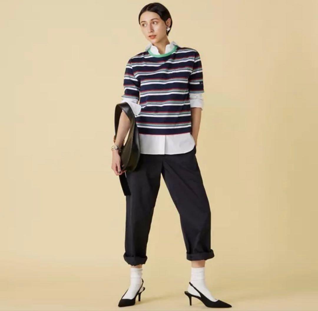 トップス MADISONBLUE STRIPES POCKET TEE