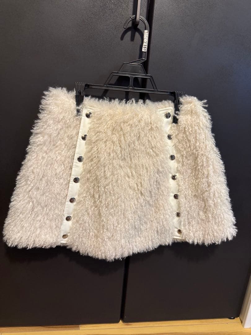 スカート kishidamiki fur skirt white