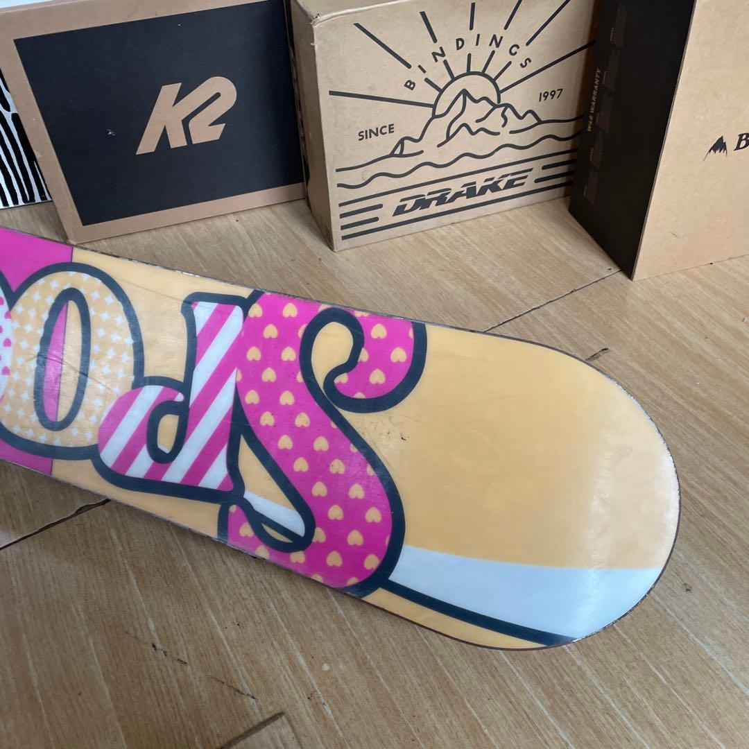 SPOON　スプーン　キッズスノーボードセット　バイン付4点セット