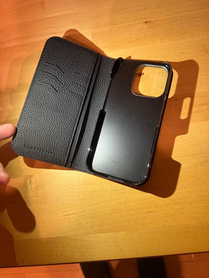 BONAVENTURA 手帳型 iPhone16proケース ブラック
