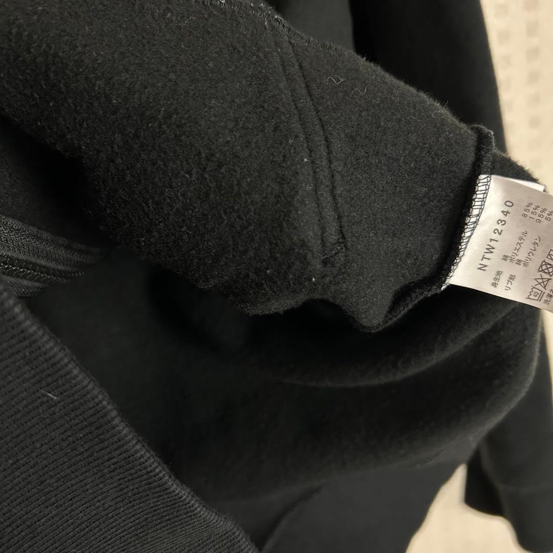 【美品】ノースフェイス フードロゴ パーカー ジップアップ ブラック S