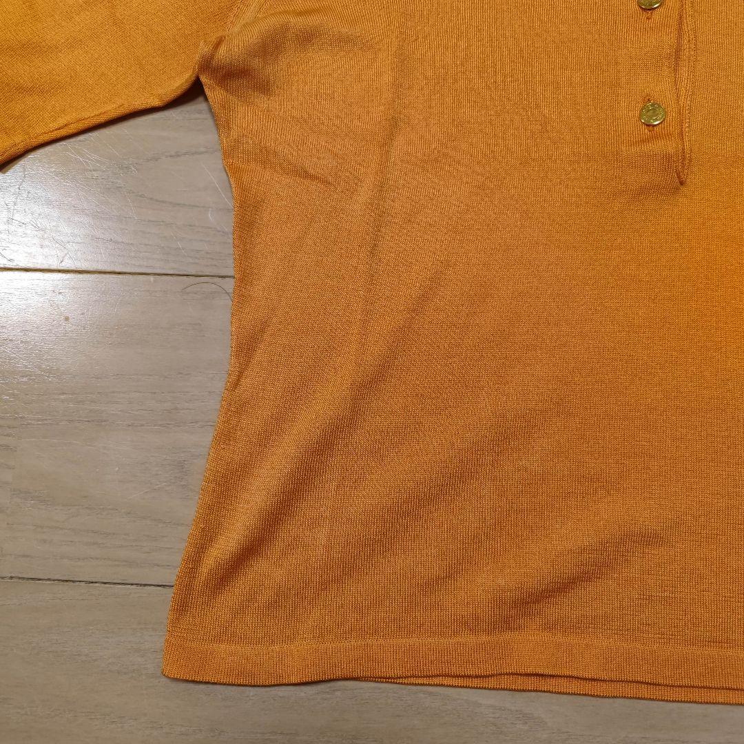 HERMES 半袖ポロシャツ Mサイズ オレンジ