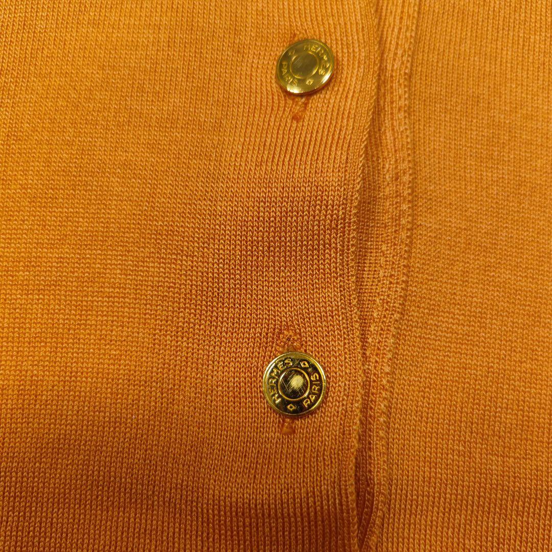 HERMES 半袖ポロシャツ Mサイズ オレンジ